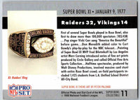 1990 Pro Set Super Bowl Collectibles Super Bowl XI #11