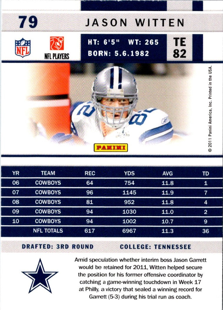 2011 Score Jason Witten