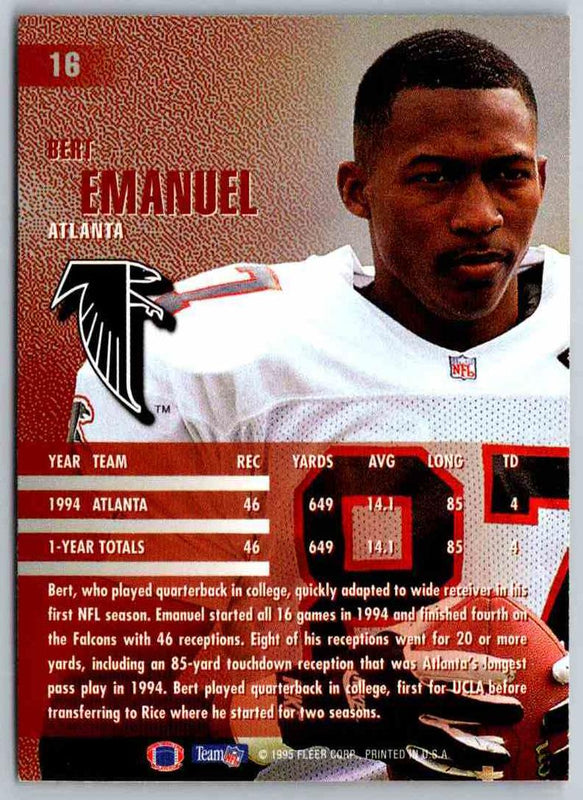 1995 Fleer Bert Emanuel #16