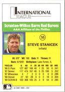 1990 CMC Scranton Red Barons Steve Stanicek