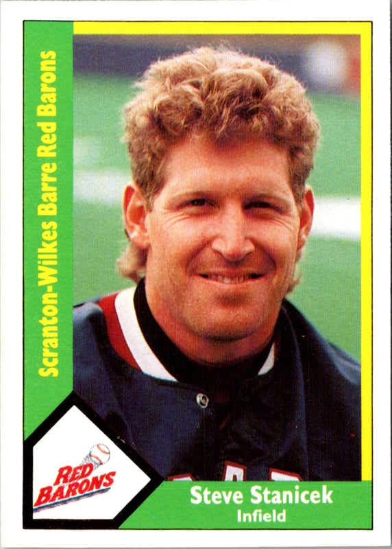 1990 CMC Scranton Red Barons Steve Stanicek #16