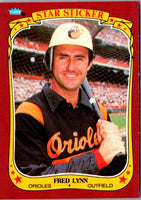 1986 Fleer Star Stickers Fred Lynn #70