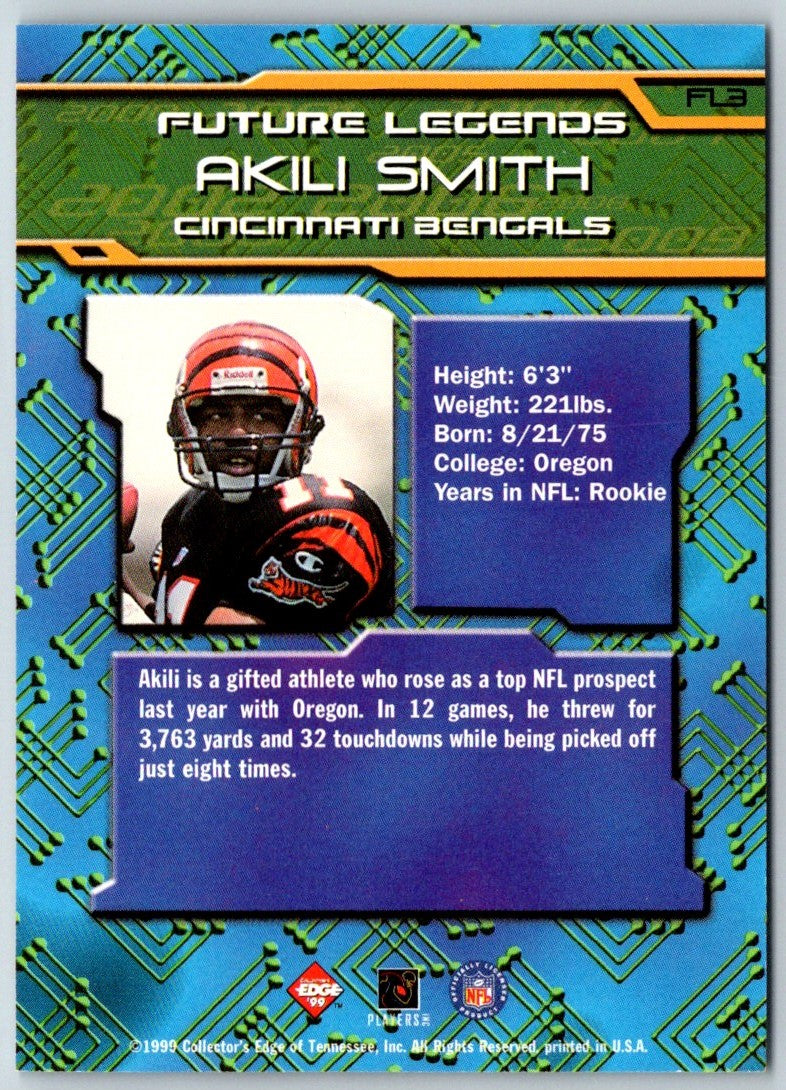 1999 Collector's Edge First Place Future Legends Akili Smith