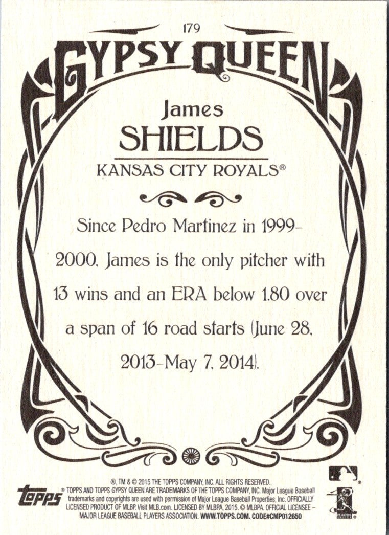 2015 Topps Gypsy Queen James Shields