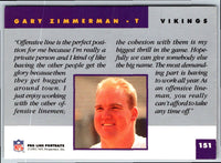 1991 Pro Line Portraits Gary Zimmerman #151