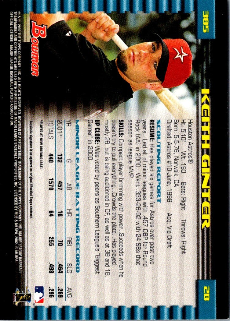 2002 Bowman Keith Ginter