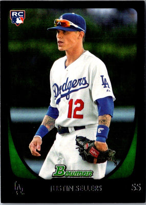 2011 Bowman Draft Picks & Prospects Justin Sellers #109 Rookie