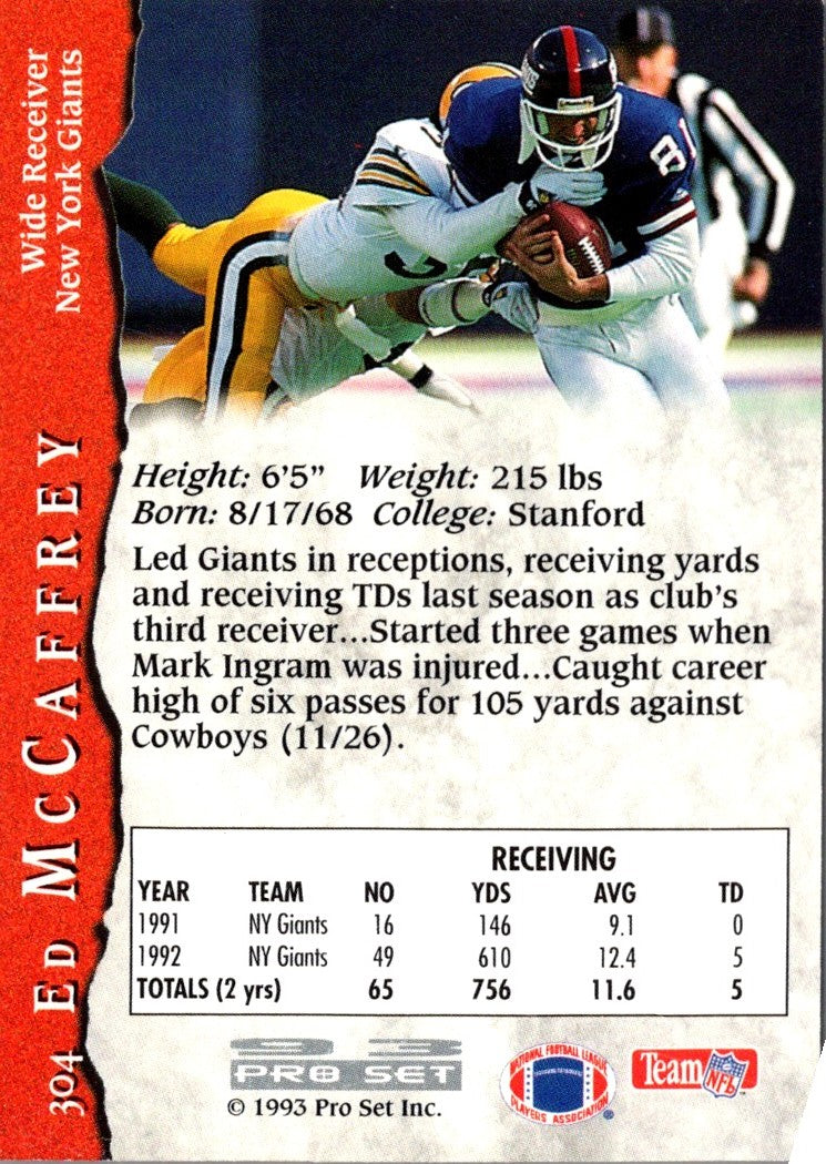 1993 Pro Set Ed McCaffrey