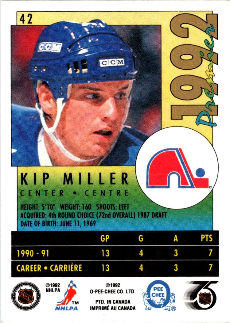 1991 O-Pee-Chee Premier Kip Miller