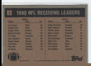 1981 Topps 1980 Receiving Leaders - Earl Cooper/Kellen Winslow