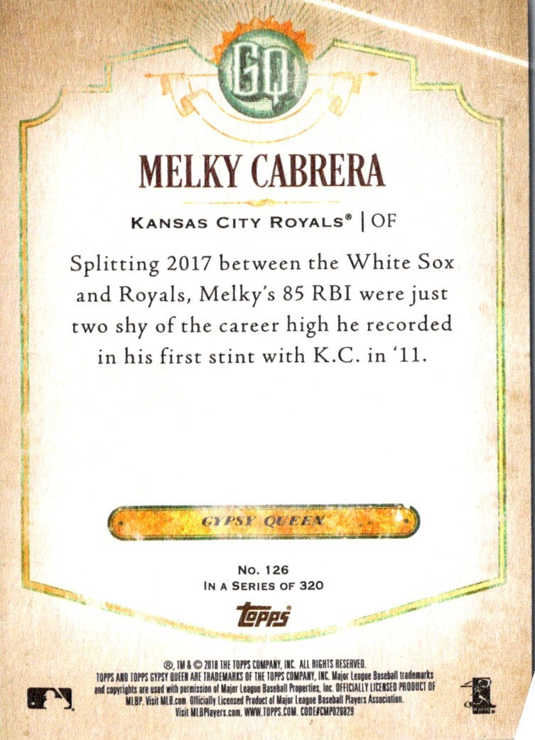 2018 Topps Gypsy Melky Cabrera