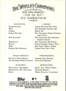 2012 Topps Allen & Ginter CC Sabathia