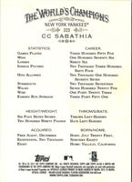 2012 Topps Allen & Ginter CC Sabathia #223