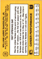 1987 Donruss Opening Day Willie Randolph #246