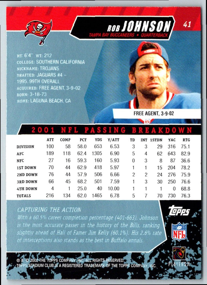 2002 Stadium Club Rob Johnson
