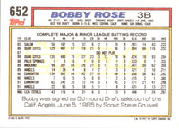 1992 Topps Bobby Rose #652