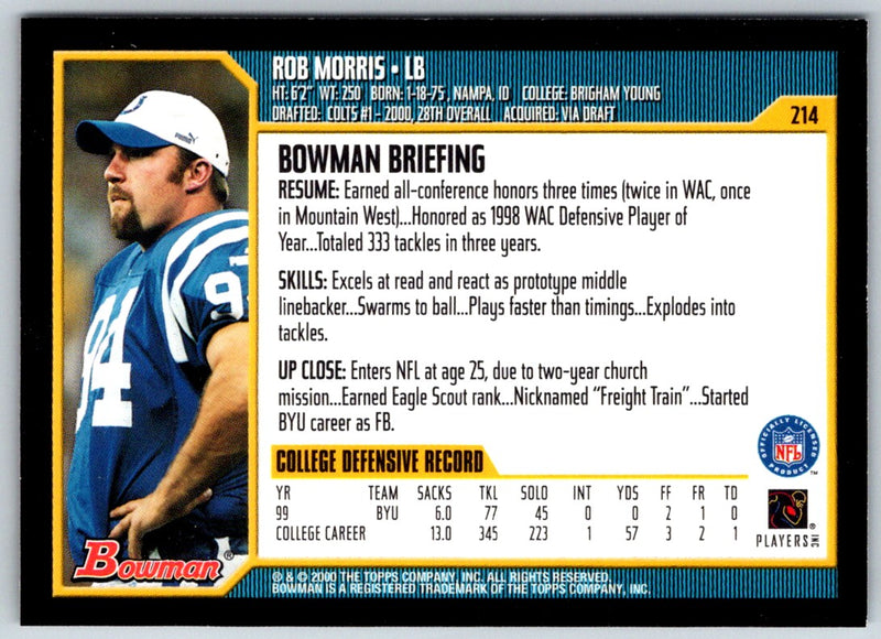 2000 Bowman Rob Morris