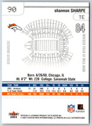 2003 Fleer Authentix Shannon Sharpe