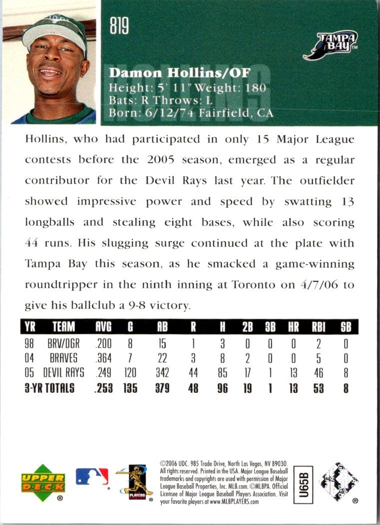 2006 Upper Deck Damon Hollins