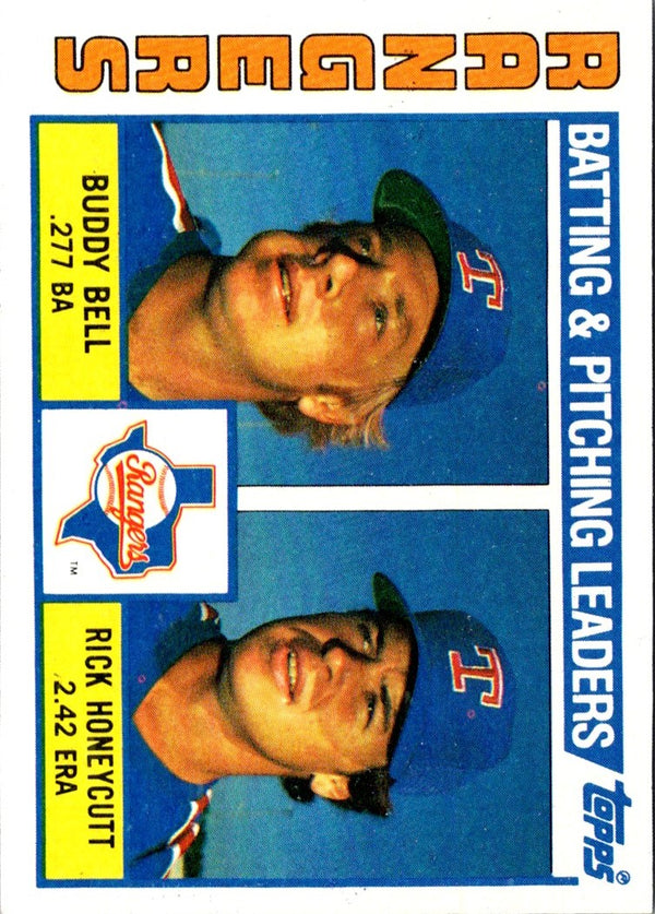 1984 Topps Buddy Bell/Rick Honeycutt #37