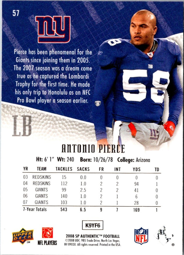 2008 Upper Deck Ultimate Collection Antonio Pierce