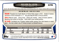 2013 Bowman Chrome Prospects Kelvin De Leon #BCP86