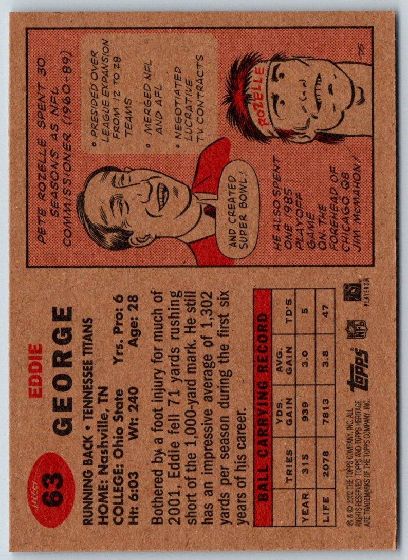 2002 Topps Heritage Eddie George