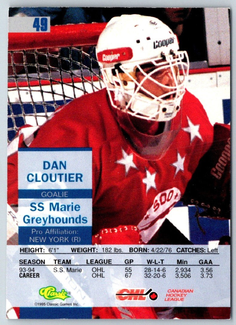 1995 Classic Images Dan Cloutier