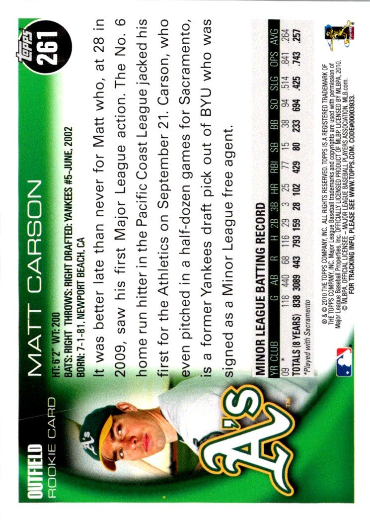 2010 Topps Matt Carson