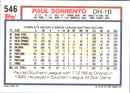 1992 Topps Paul Sorrento