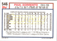 1992 Topps Paul Sorrento #546