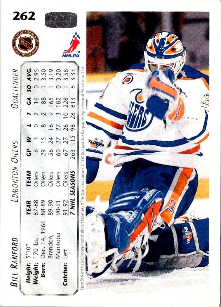 1992 Upper Deck Bill Ranford