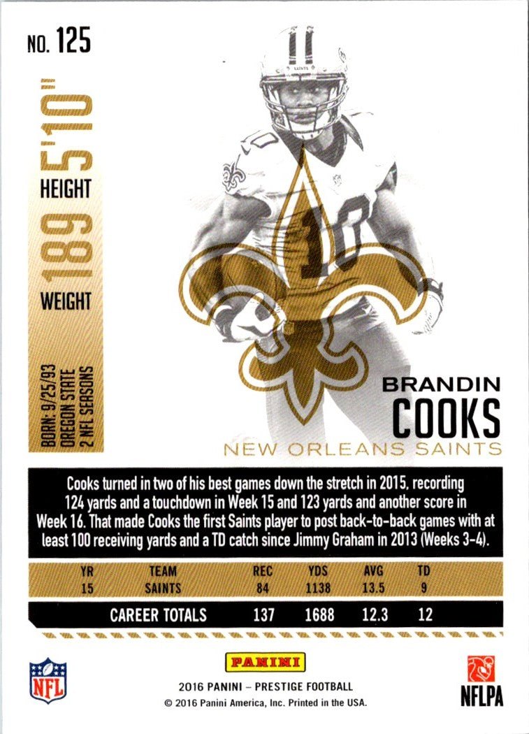 2016 Panini Prestige Brandin Cooks