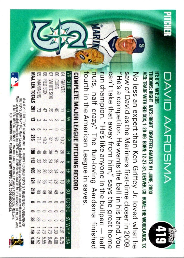 2010 Topps David Aardsma