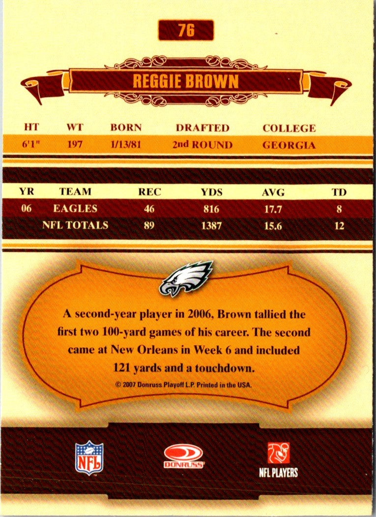 2007 Donruss Classics Reggie Brown