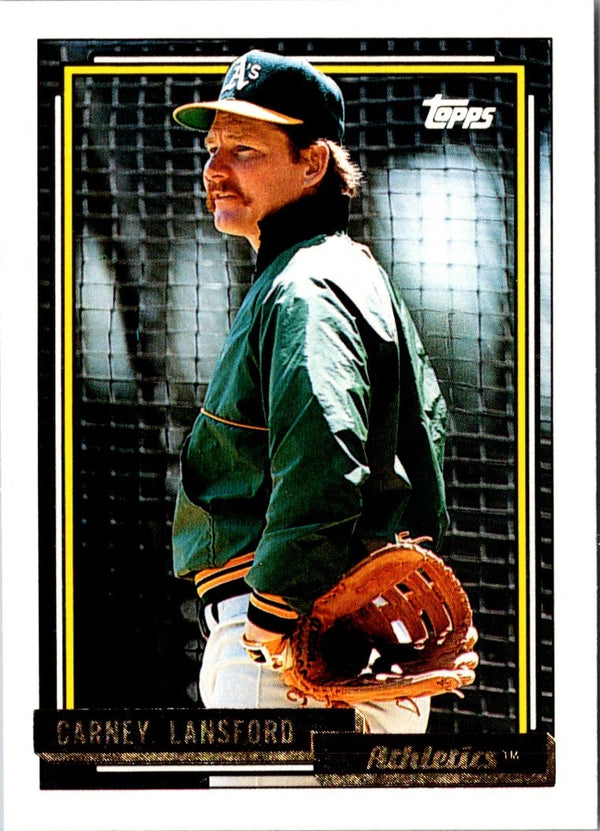 1992 Topps Carney Lansford #495