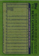 1982 Topps Bert Campaneris