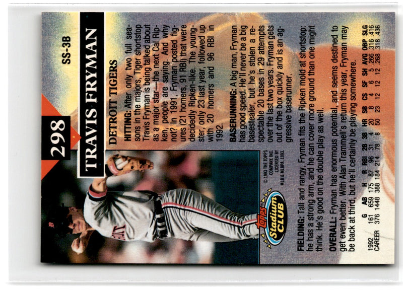 1993 Stadium Club First Day Production Travis Fryman