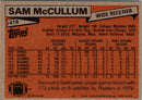 1981 Topps Sam McCullum