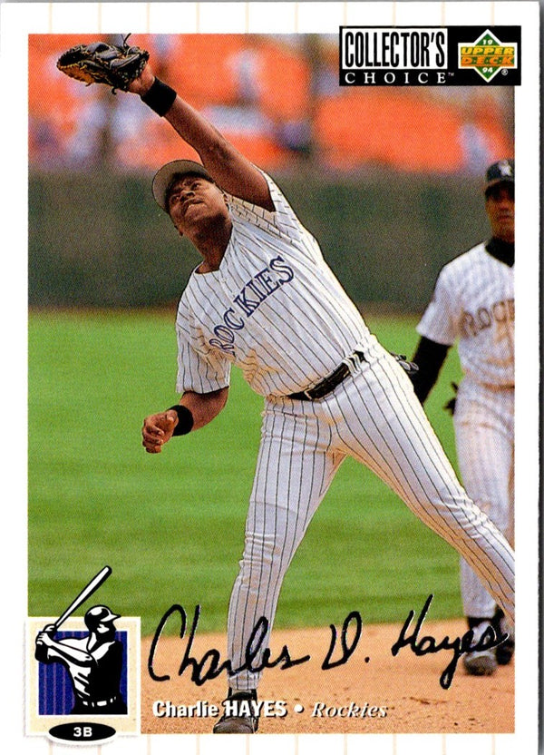 1994 Collector's Choice Charlie Hayes #130