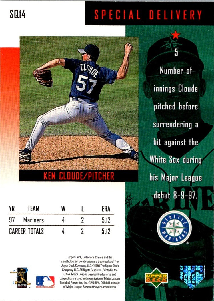 1998 Collector's Choice StarQuest Ken Cloude