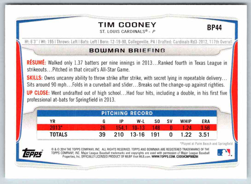 2014 Bowman Tim Cooney