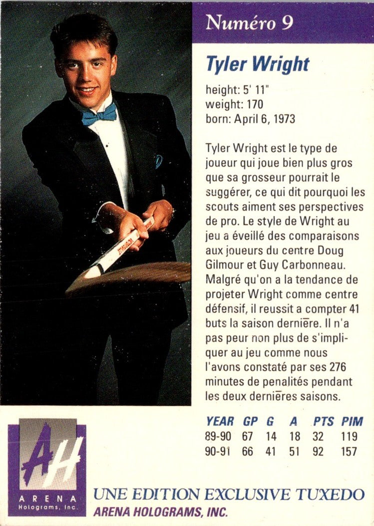 1991 Arena Draft Picks Tyler Wright