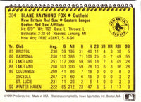 1991 ProCards Blane Fox #364