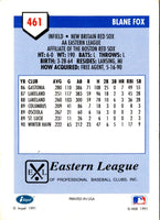 1991 Line Drive AA Blane Fox #461