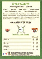 2003 Fleer Tradition Update Reggie Sanders #62