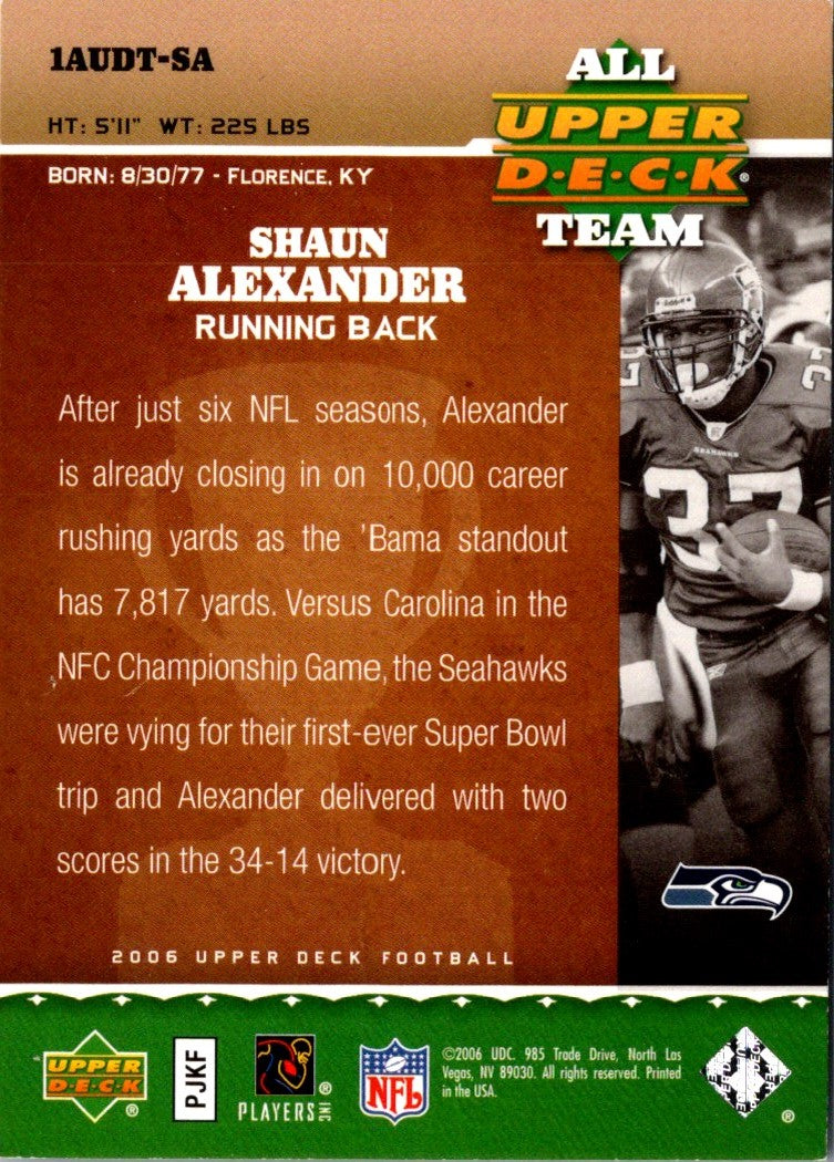 2006 Upper Deck All Team Shaun Alexander