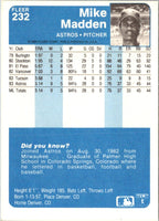 1984 Fleer Mike Madden #232 Rookie