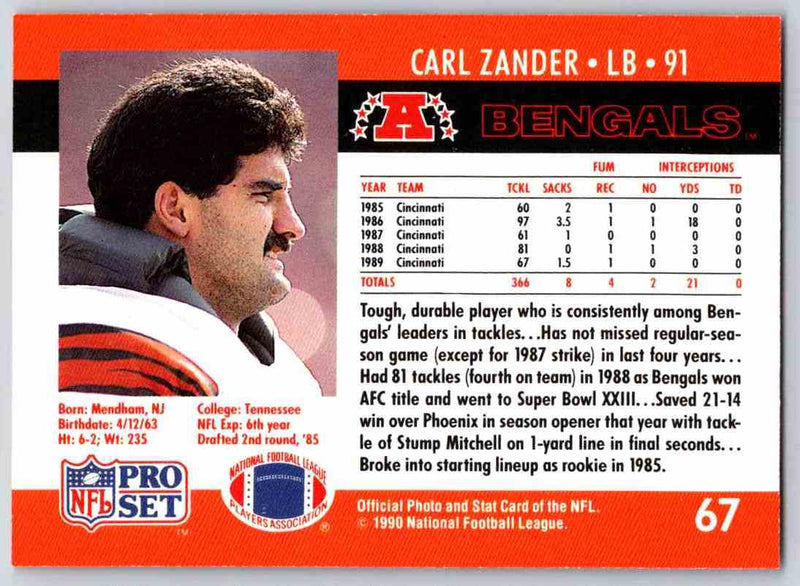 1990 Pro Set Carl Zander
