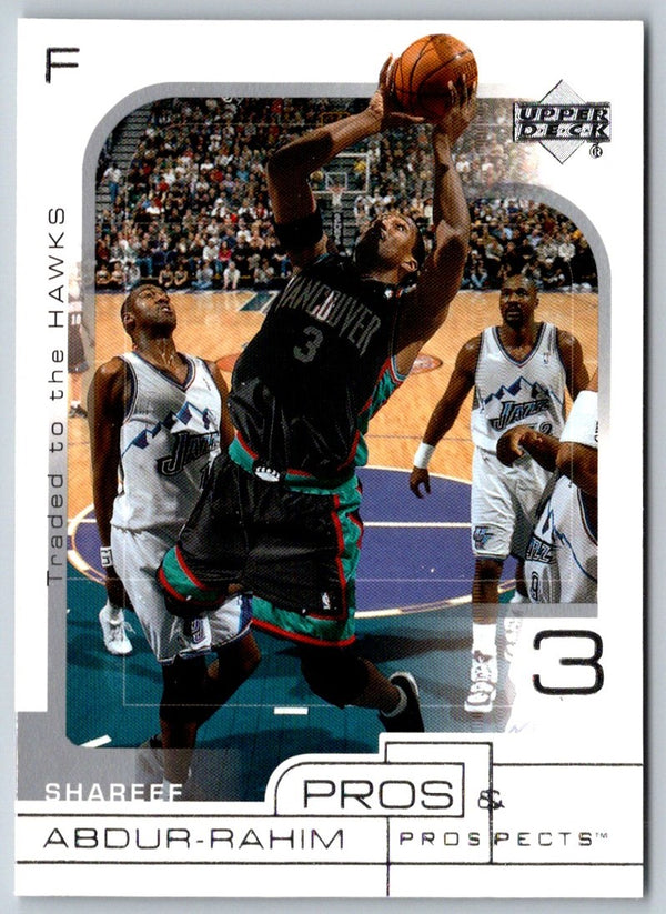 2001 Upper Deck Pros & Prospects Shareef Abdur-Rahim #85 Rookie